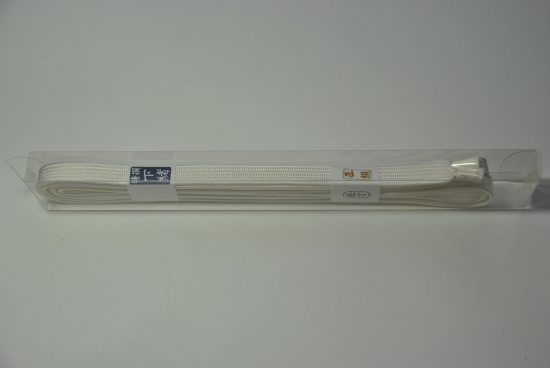 最高級特撰 下緒 正絹 角朝織 (白)